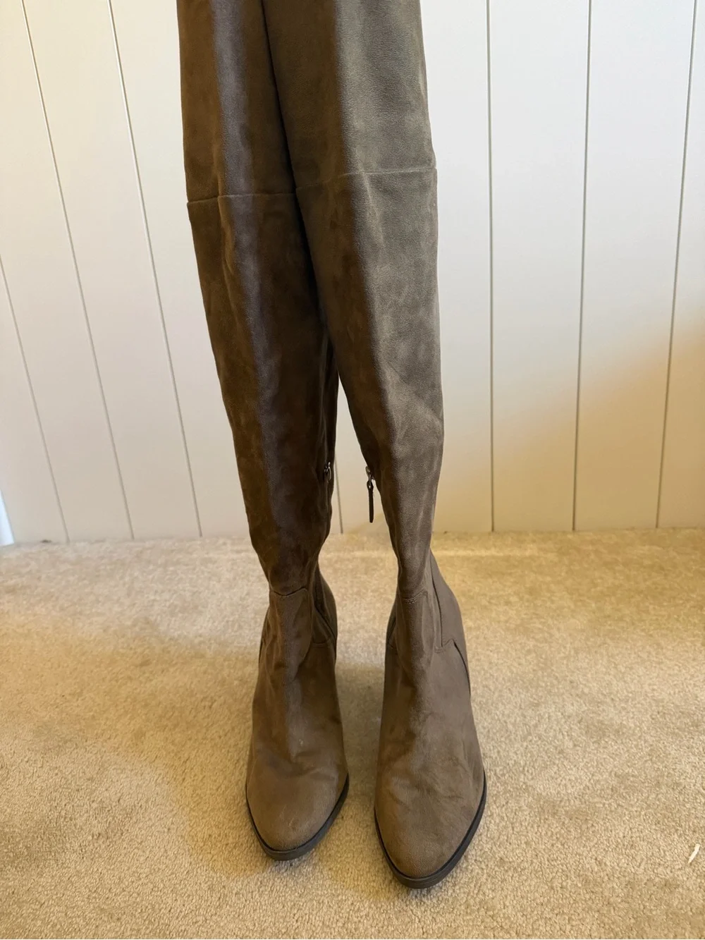 Nordstrom Taupe Suede Over-the-Knee Boots